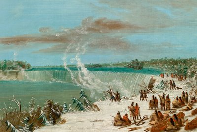 Portage Around the Falls of Niagara at Table Rock, 1847-48 af George Catlin
